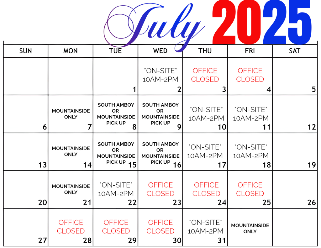 July Calendar